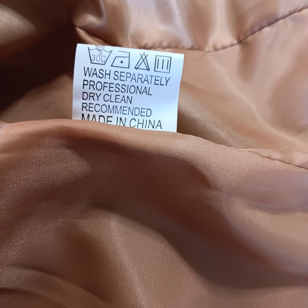 NWT Chartou Faux Suede Camel Color Jacket Sz M Cropped Fringe Open Front - Picture 10 of 10